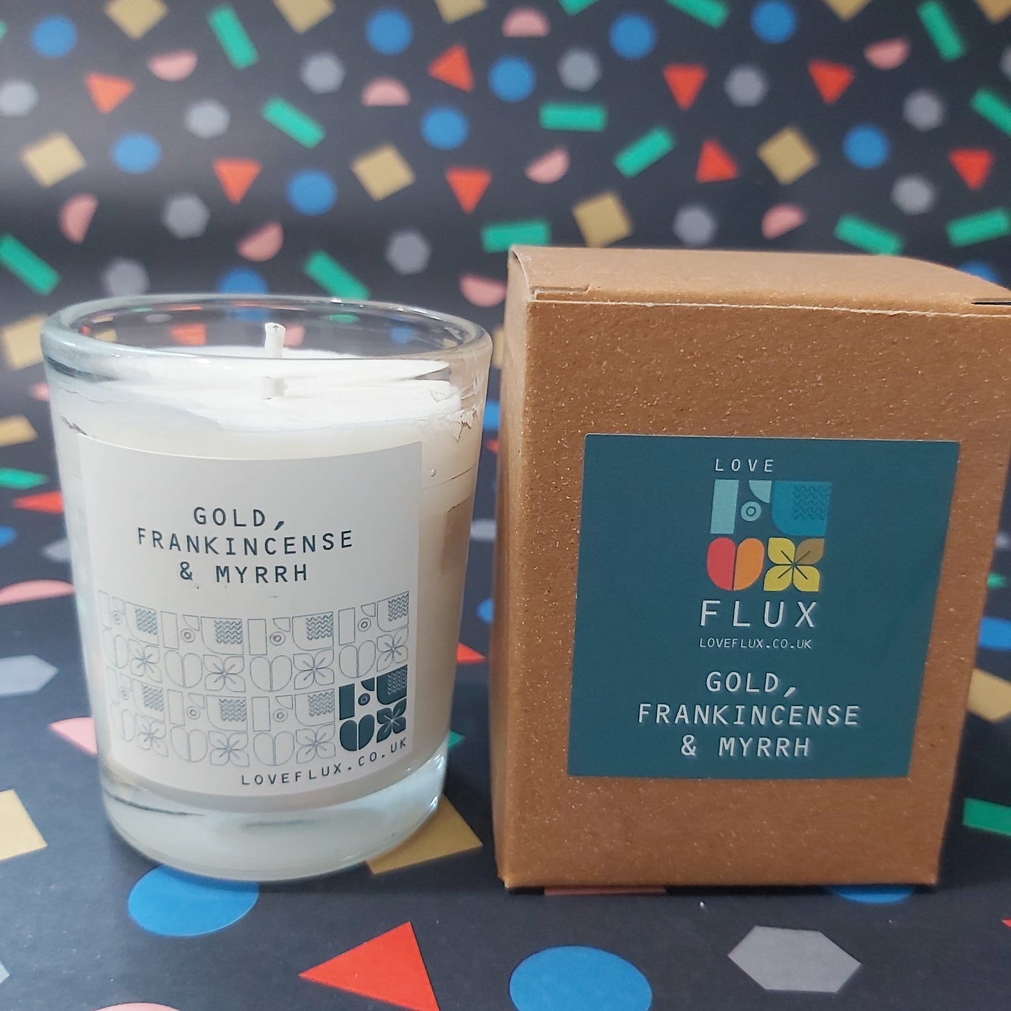 Flux Small Plant Wax Candle - Gold & Frankincense