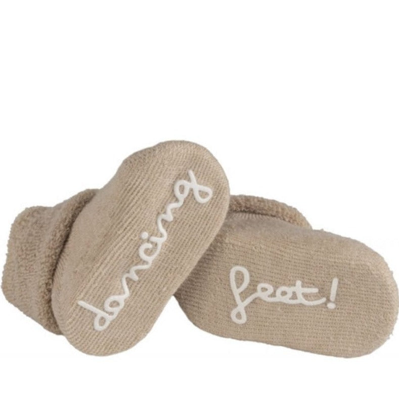 Baby Socks Dancing Feet Beige (0-6m)