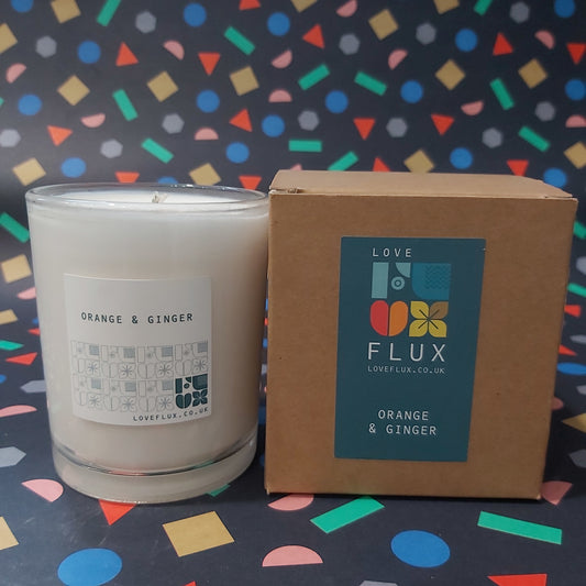 Large Plant Wax Candle - Orange & Ginger