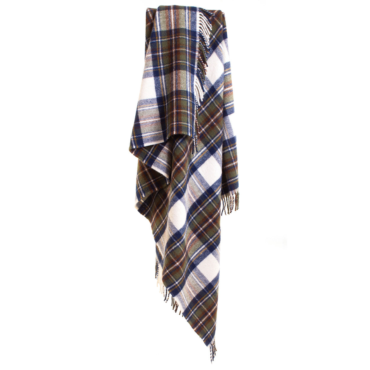 Tweedmill Wool Throw Muted Blue Dress Stewart