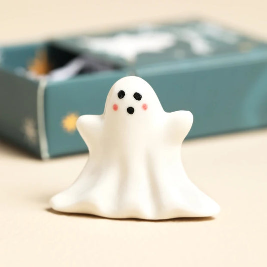 Tiny Matchbox Ceramic Ghost Token