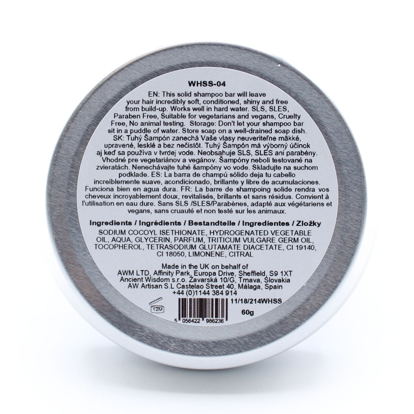 Wild Hare Solid Shampoo Tin Tutti Frutti