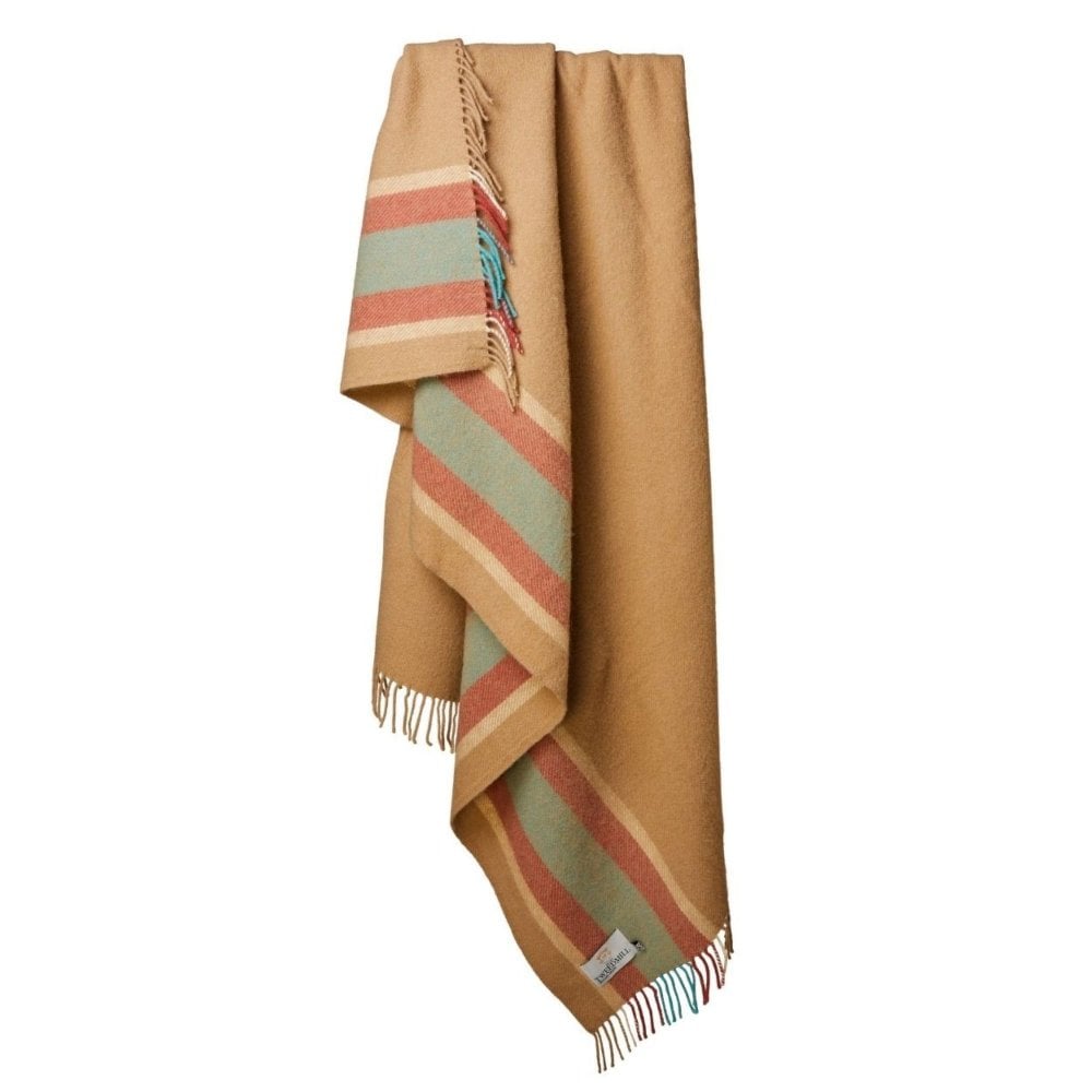 Tweedmill Wool Throw - College Stripe Throw Spearmint