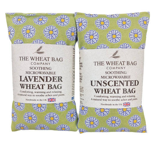 Daisy Sage Green Cotton Microwavable Wheat Bag - Unscented