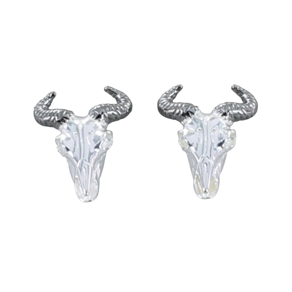 Wildebeest Earrings (Sterling Silver)