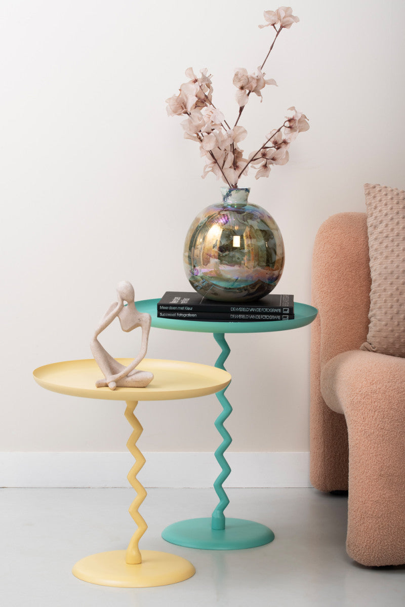 Leitmotiv Side Table Zig Zag Medium (Soft Purple)