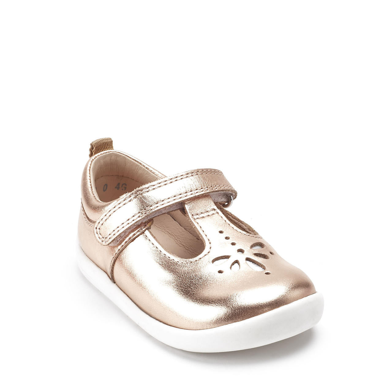 StartRite PUZZLE Leather T Bar Shoes Rose Gold 20 25 Flux