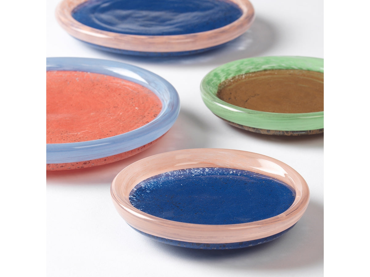Hula Candle Plate Blue/Blush
