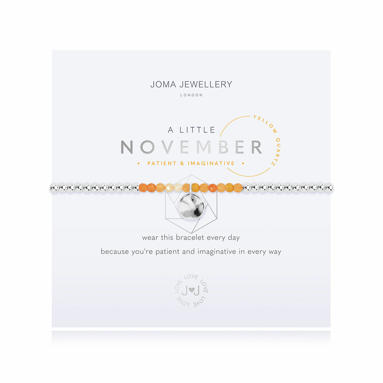Bracelet Birthstone November Yellow Quartz