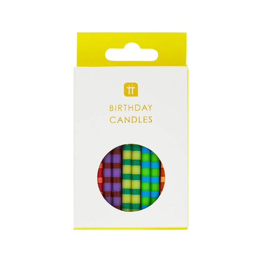 Birthday Bash Striped Candles