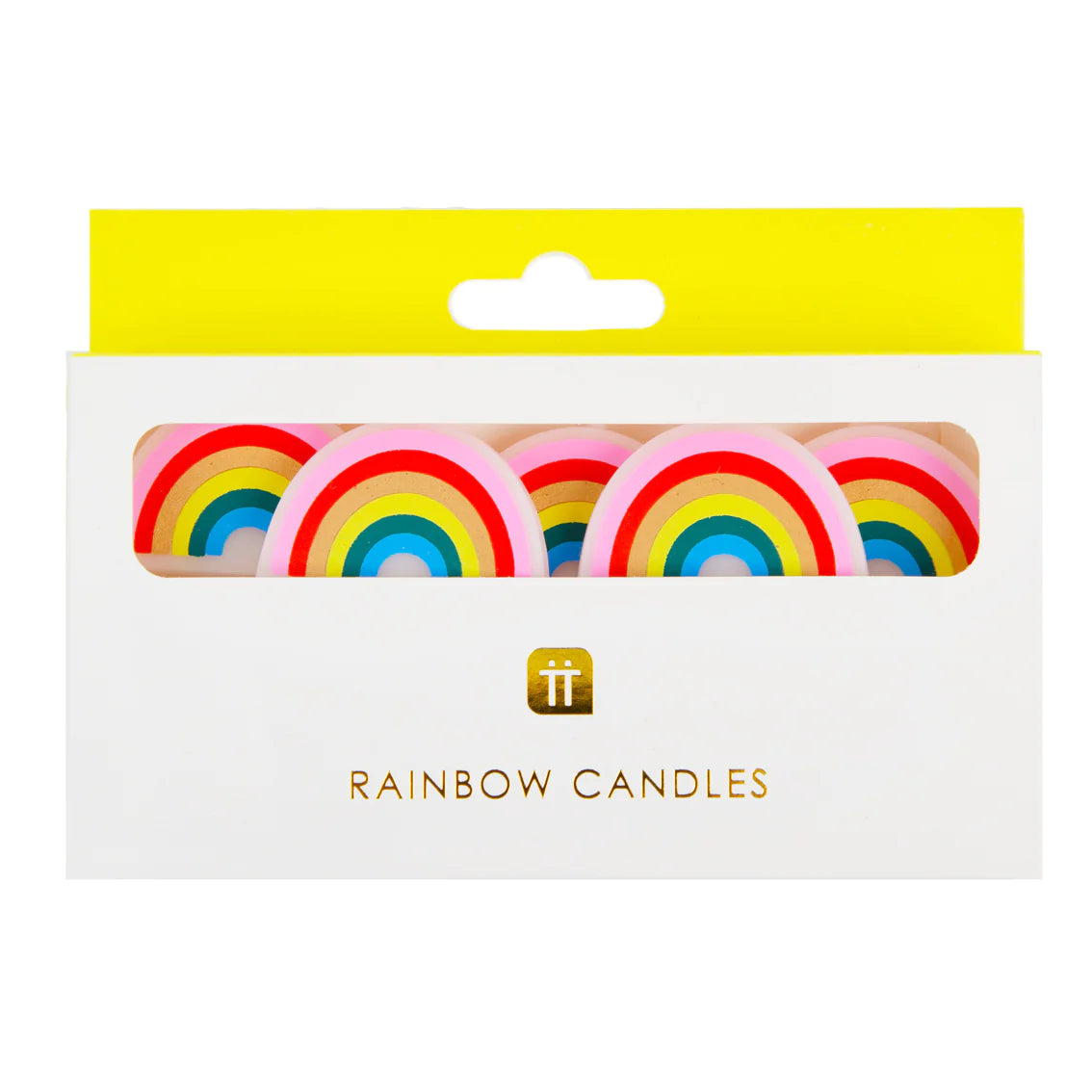 Rainbow Brights Rainbow Shaped Candles 5pk