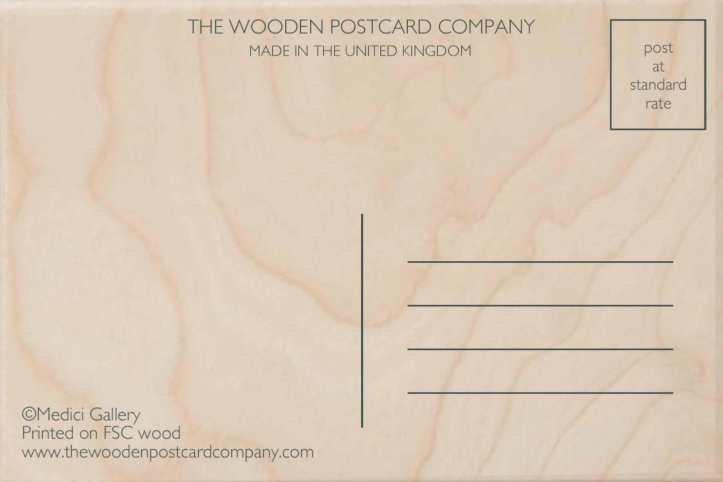 Wooden Postcard Big Birthday Cake