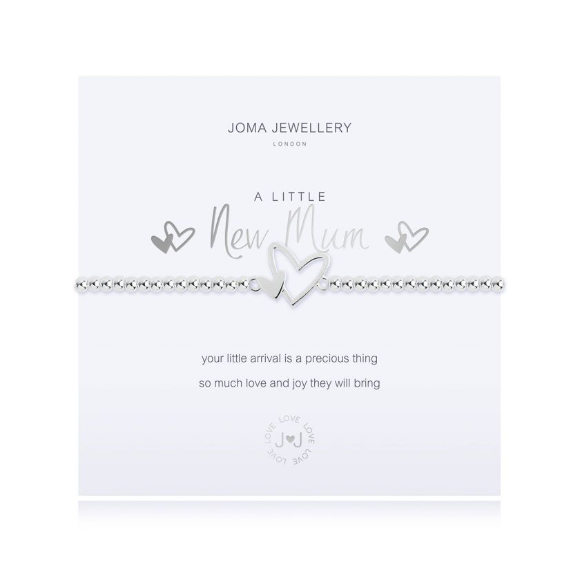 Plated silver bracelet with charm for a new mum