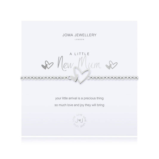 Plated silver bracelet with charm for a new mum
