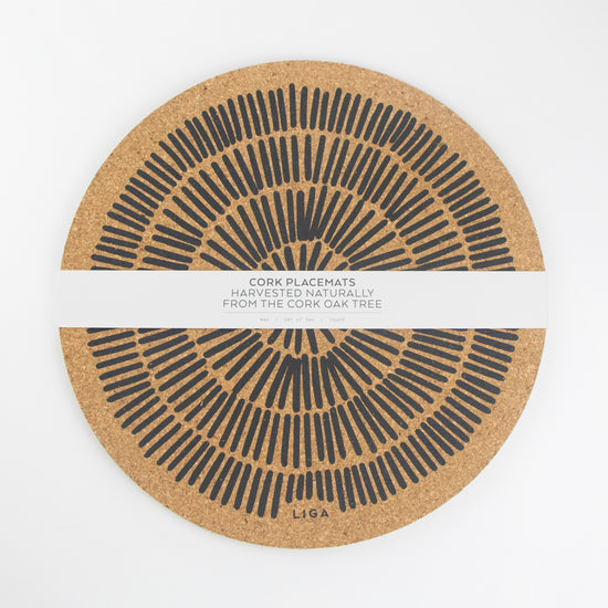 Max Cork Placemat 2pk Sandy Lines