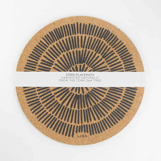 Max Cork Placemat 2pk Sandy Lines