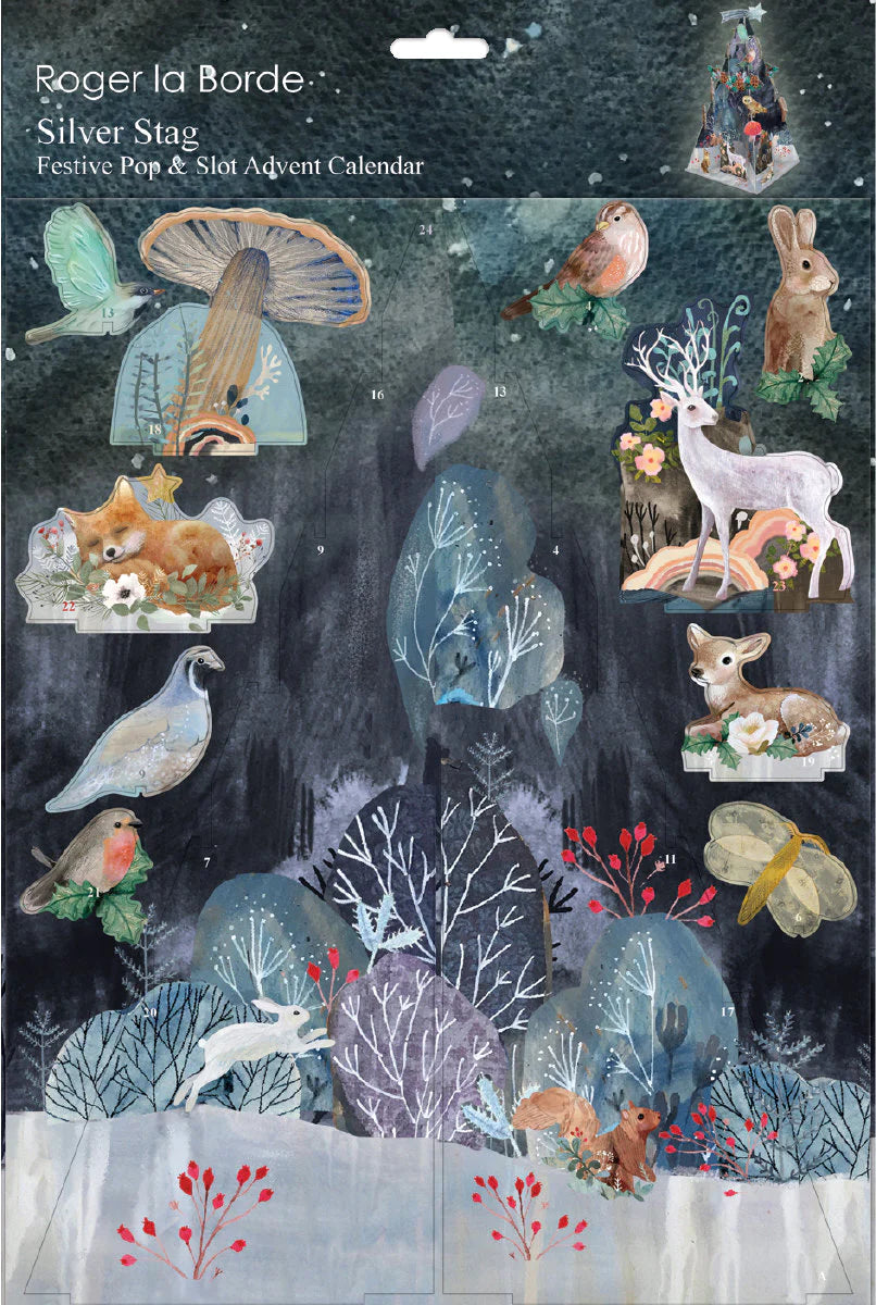 Large Pop & Slot Advent Calendar Silver Stag Advent Tree