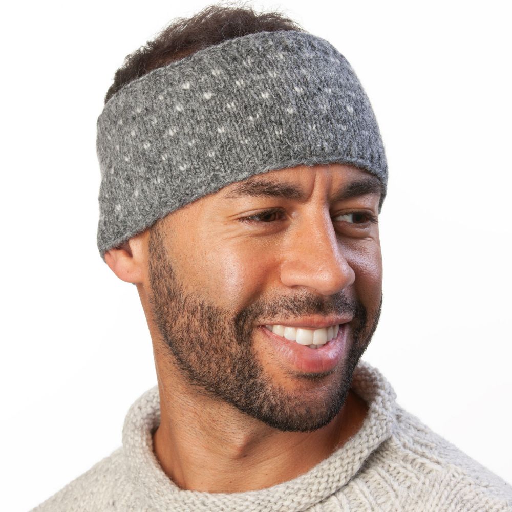 Naya Wool Headband Tick Mid Grey