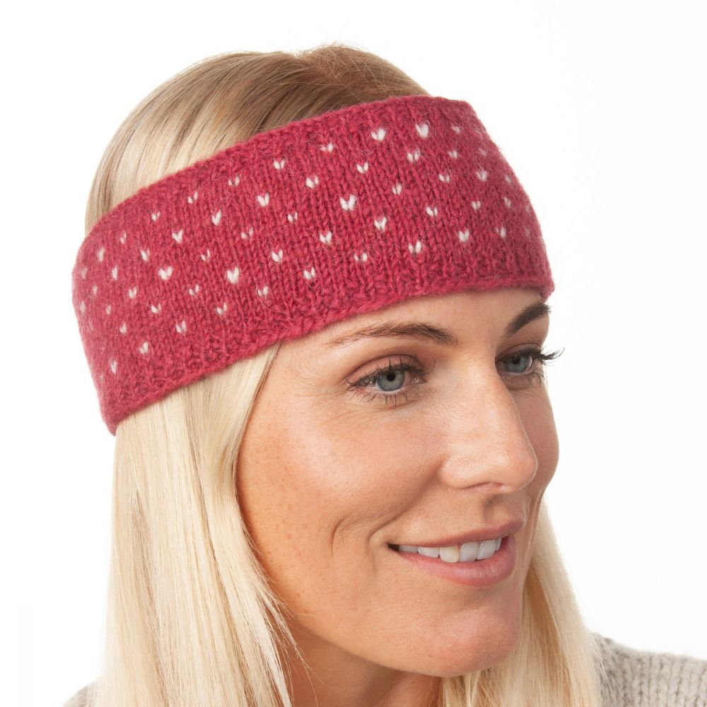 Naya Wool Headband Tick Raspberry