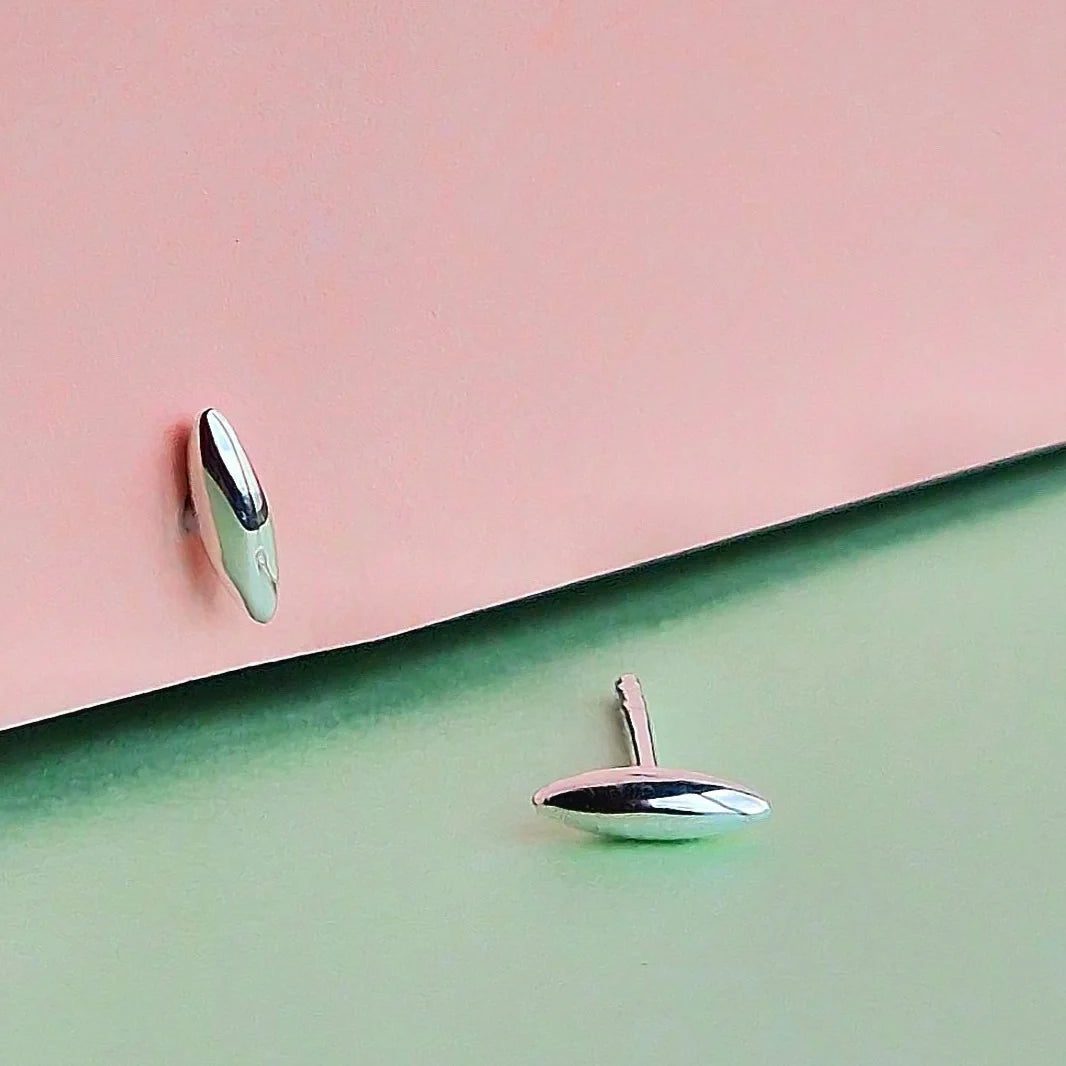 CAMBODIA Silver Rainbow Stud Earrings