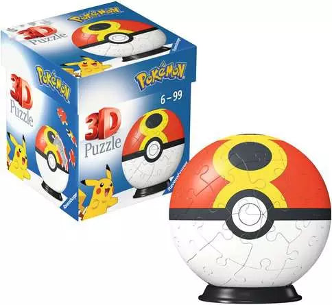 3D Puzzle Ball Pokemon Repeat Ball - 54 Pieces (6+)