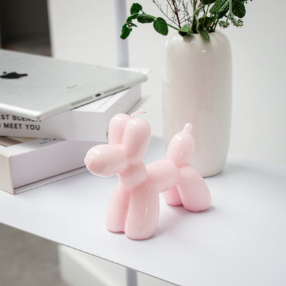 Balloon Dog Candle Pink