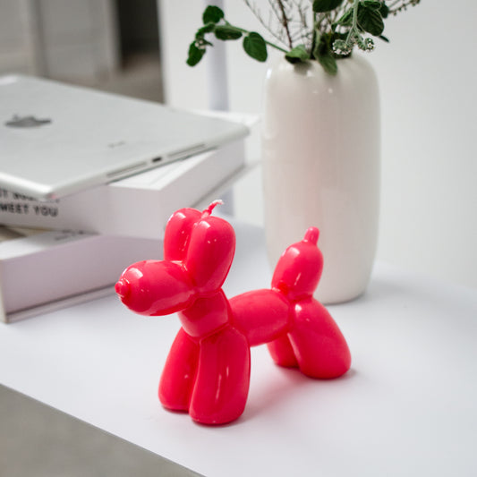 Balloon Dog Candle Magenta