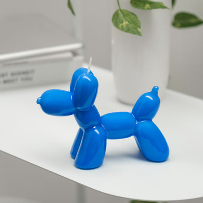 Balloon Dog Candle Electric Blue