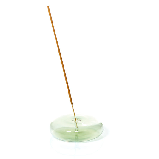 Maegen Dimple Glass Incense Holder (Green)