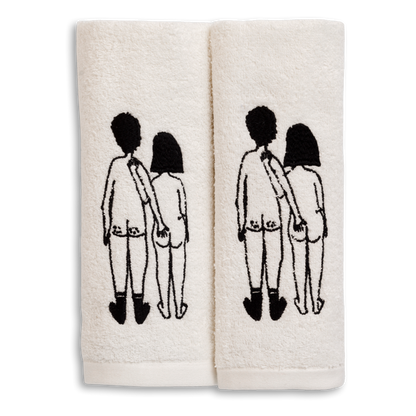 Guest Towel Naked Couple Back