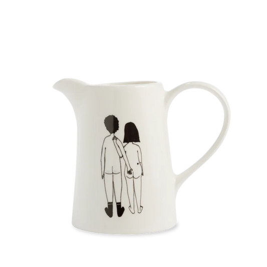 Small Porcelain Jug - Naked Couple Back