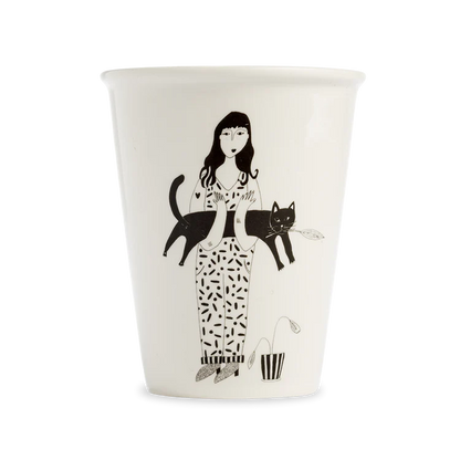 Porcelain Cup Black Cat