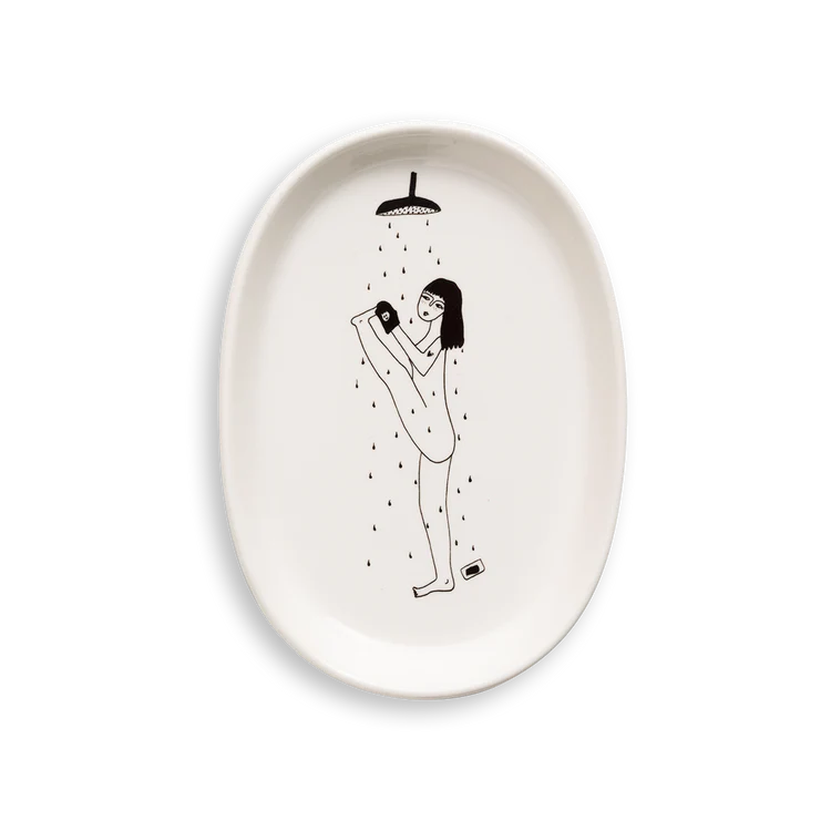 Helen B Porcelain Dish Yoga in the Shower | Helen B Ceramics