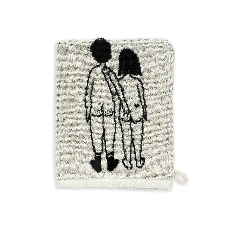 Set of 2 Wash Cloths - Naked Couple Back