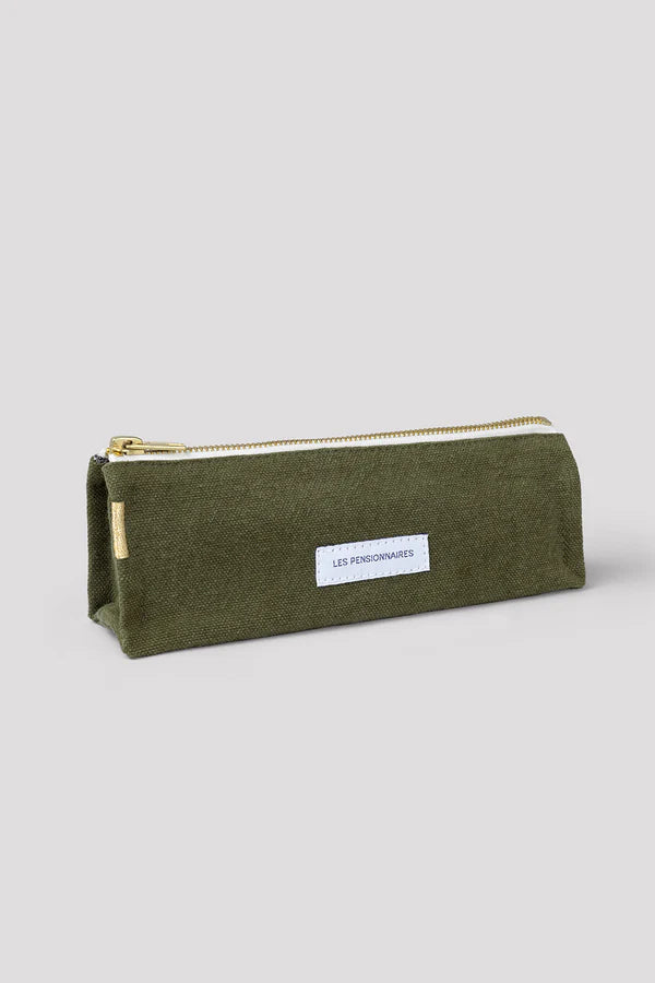 Pencil Case Organic Cotton - Caper Green