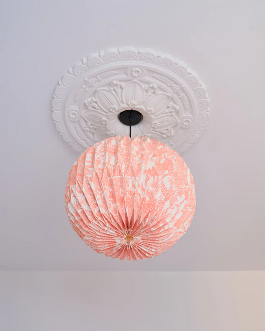 Origami Lampshade Globe Indian Toile