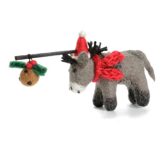Felt Hanging Decoration - Donkey with Pudding on a Stick