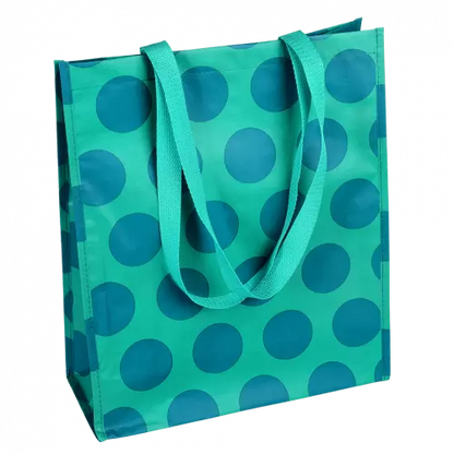 Shopping Bag Blue on Turquoise