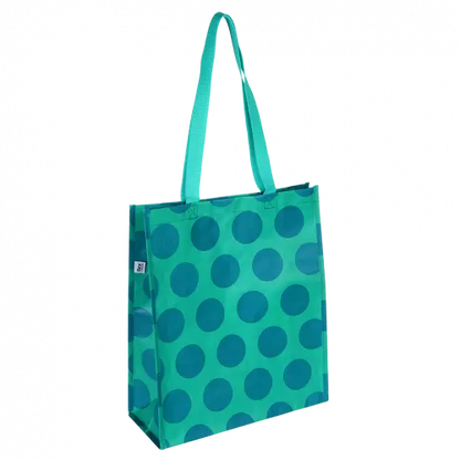 Shopping Bag Blue on Turquoise