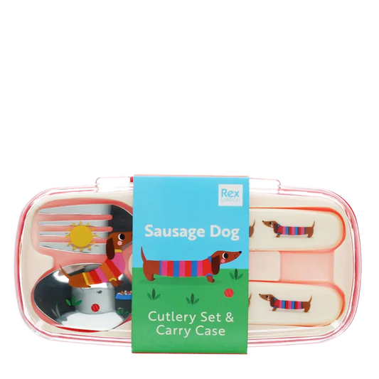 Childrens Cutlery Set Sunny Sausage Dog