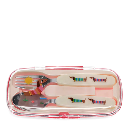 Childrens Cutlery Set Sunny Sausage Dog