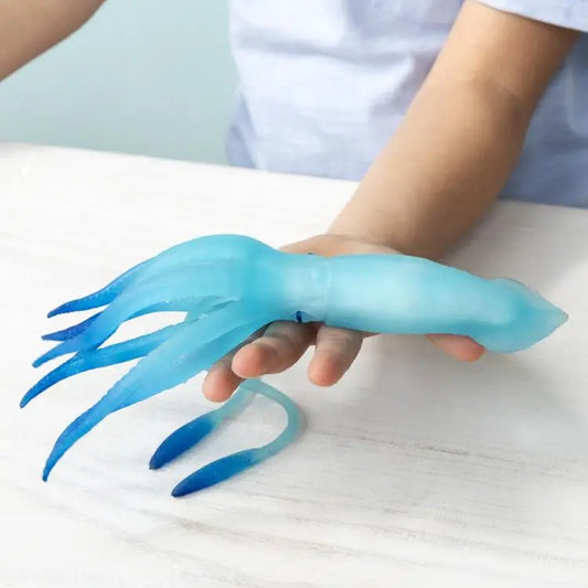 Glow in the Dark Squishy Toy Squid (3+)