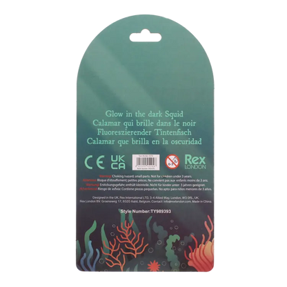 Glow in the Dark Squishy Toy Squid (3+)