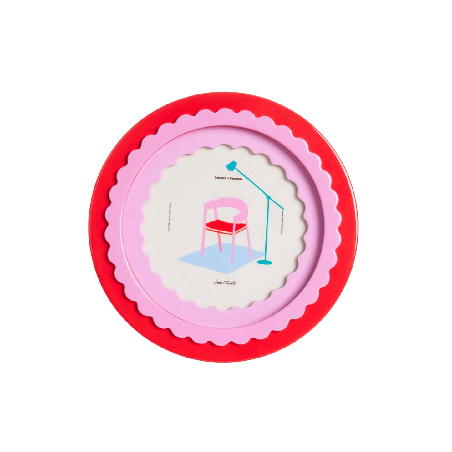 Helio Ferretti Red Frilled Photo Frame