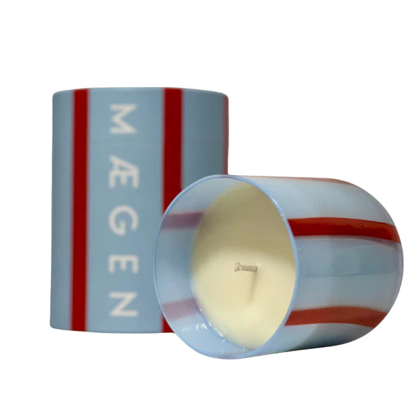 Maegen Atina Stripe Candle Tomato & Mint