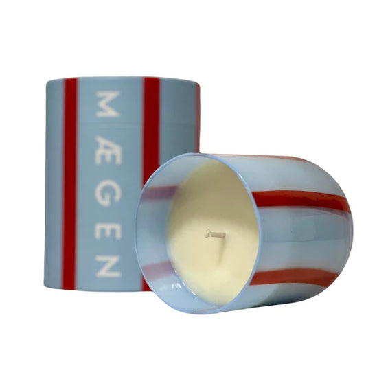 Maegen Atina Stripe Candle Tomato & Mint