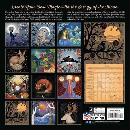 2025 Wall Calendar Magical Moon