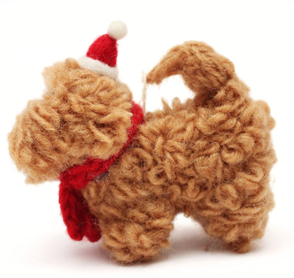 Felt Hanging Decoration - Christmas Cockapoo