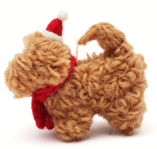 Felt Hanging Decoration - Christmas Cockapoo