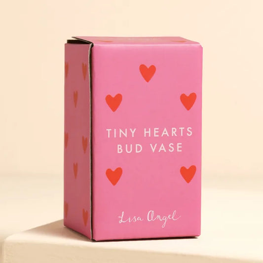 Tiny Red Hearts Bud Vase